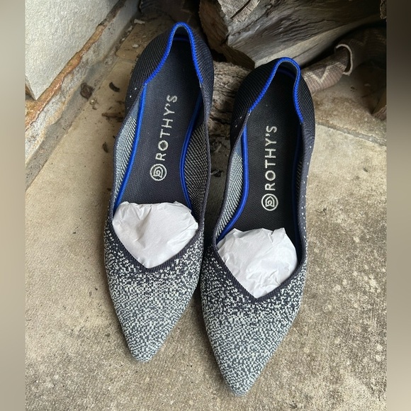Rothy's The Point Slate Metallic flats Sz-11. C - Picture 5 of 11